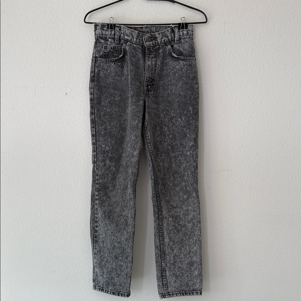 Levi's High Rise Gray Acid Wash Jeans